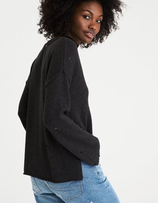 Женские свитеры American Eagle AEO Slouchy Destroyed Sweater — фото 2