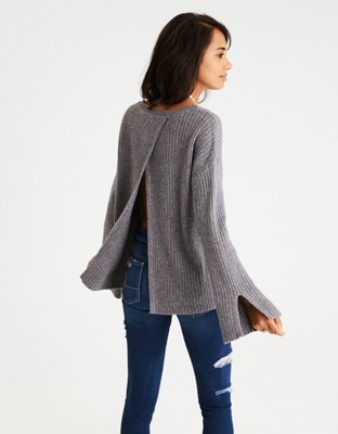 Женские свитеры American Eagle AE Bell Sleeve Open Back Sweater — фото 2