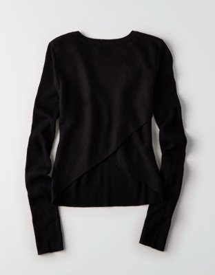 AEO Ribbed Tulip-Back Sweater