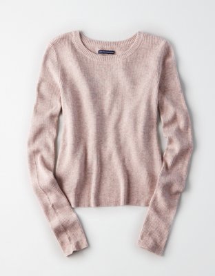 AEO Ribbed Tulip-Back Sweater