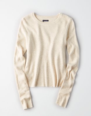 AEO Ribbed Tulip-Back Sweater