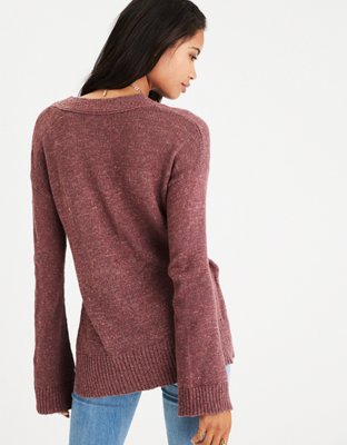 Женские свитеры American Eagle AEO Strappy V-Neck Sweater — фото 2