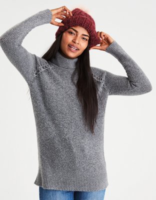 AE Waffle Knit Turtleneck Tunic