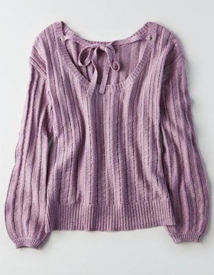 AEO Tie-Back Balloon Sleeve Sweater