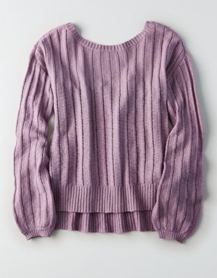 AEO Tie-Back Balloon Sleeve Sweater