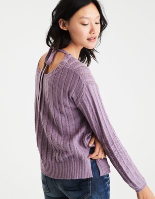 AEO Tie-Back Balloon Sleeve Sweater