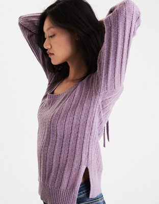 AEO Tie-Back Balloon Sleeve Sweater