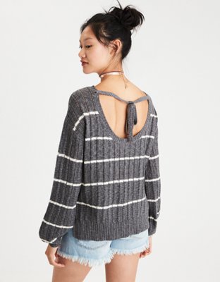 Женские свитеры American Eagle AEO Tie-Back Balloon Sleeve Sweater — фото 2