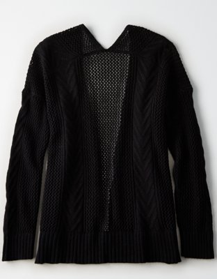 Женские кардиганы American Eagle AE Mesh Cable Knit Cardigan — фото 4