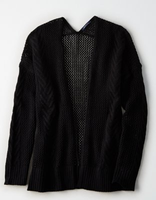 Женские кардиганы American Eagle AE Mesh Cable Knit Cardigan — фото 3