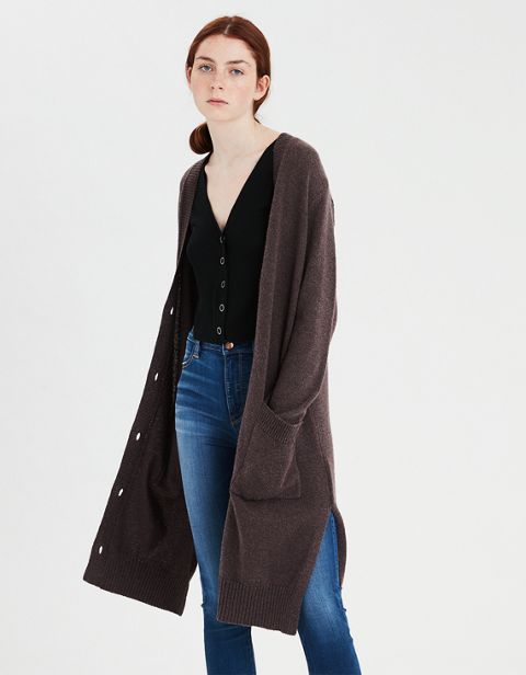 Женские кардиганы American Eagle AE Long Line Jersey Cardigan