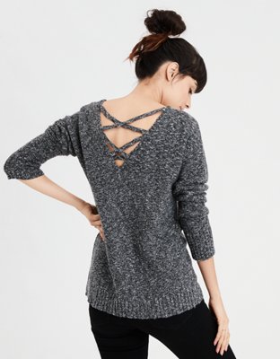 Женские свитеры American Eagle AE Back Lace Up Sweater — фото 2