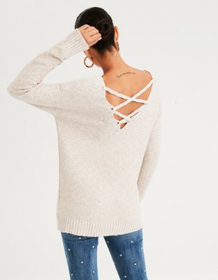 AE Back Lace Up Sweater