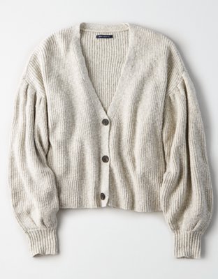 Женские кардиганы American Eagle AE Cropped Balloon Sleeve Cardigan — фото 3
