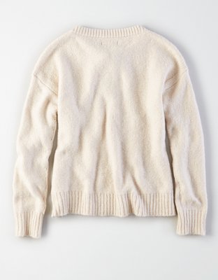 Женские свитеры American Eagle AE V-Neck Lace Up Sweater — фото 4