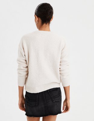 Женские свитеры American Eagle AE V-Neck Lace Up Sweater — фото 2