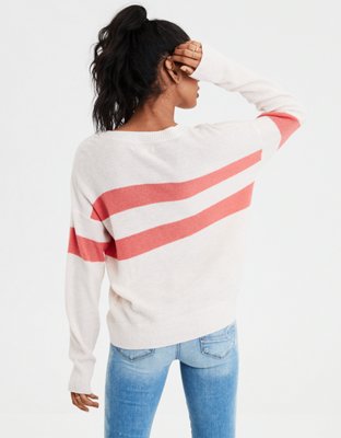 Женские свитеры American Eagle AE Slouchy Striped Sweater — фото 2