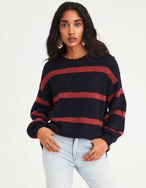 Женские свитеры American Eagle AE Balloon Sleeve Crew Neck Sweater
