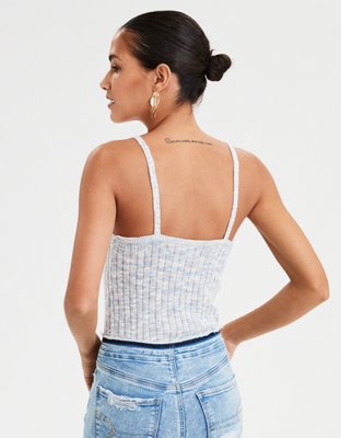 Женские топы American Eagle AE Marled Ribbed Tank Top — фото 2