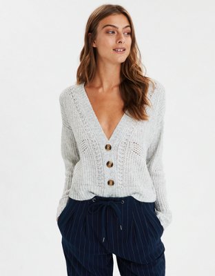 oversized cropped cardigan