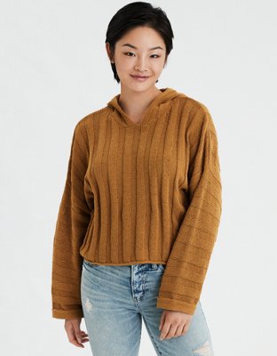 cropped hooded sweater