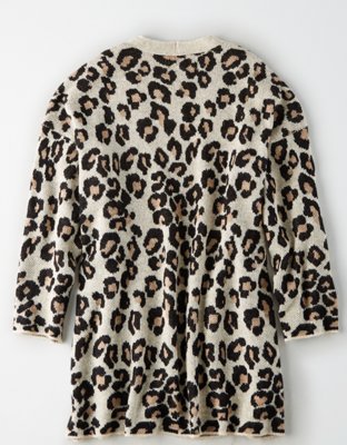 AE Leopard Oversized Cardigan
