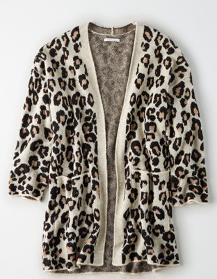 Женские кардиганы American Eagle AE Leopard Oversized Cardigan — фото 3