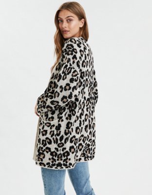 AE Leopard Oversized Cardigan
