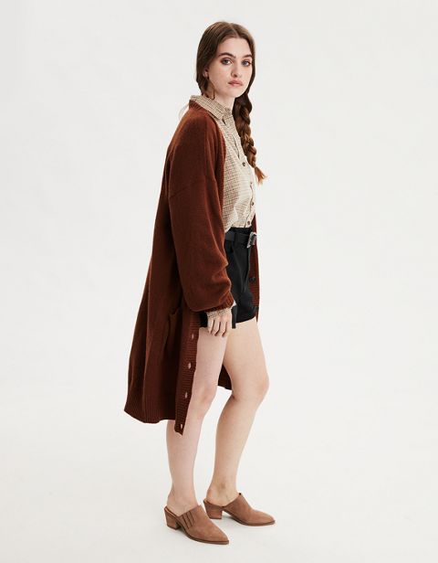 Женские кардиганы American Eagle AE Button Up Long Cardigan