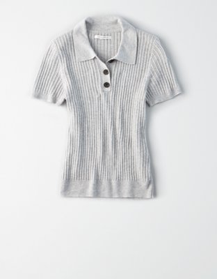 Женские свитеры American Eagle AE Ribbed Polo V-Neck Sweater — фото 3