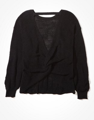 AE Twist Back Crew Neck Sweater