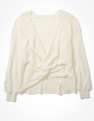 AE Twist Back Crew Neck Sweater
