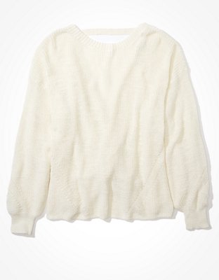 AE Twist Back Crew Neck Sweater