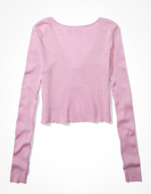Женские кардиганы American Eagle AE Cropped Tie Front Cardigan — фото 5