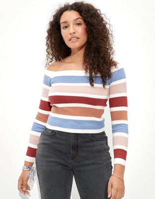 american eagle off the shoulder sweater