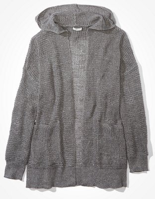 oversized hooded cardigan