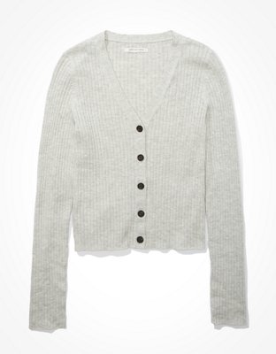 Женские кардиганы American Eagle AE Ribbed Bodycon Button Up Cardigan — фото 3