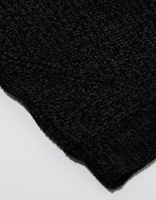 AE Chenille Cropped V-Neck Sweater