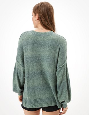 AE Dreamspun Balloon Sleeve Crew Neck Sweater