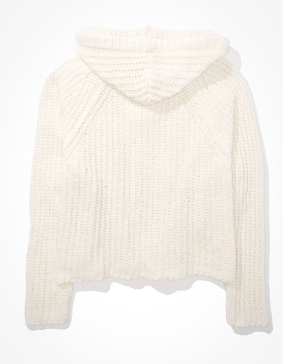 AE Chenille Cropped Hooded Sweater