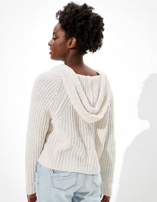 Женские свитеры American Eagle AE Chenille Cropped Hooded Sweater — фото 2