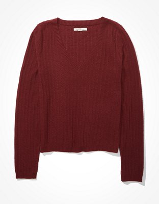 Женские свитеры American Eagle AE Bodycon V-Neck Sweater — фото 3