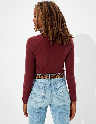 Женские свитеры American Eagle AE Bodycon V-Neck Sweater — фото 2