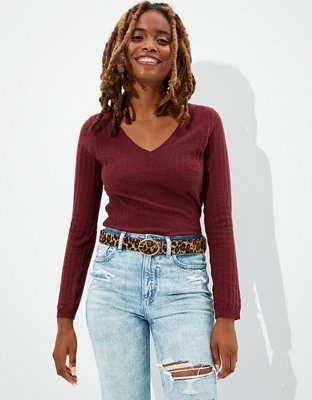 AE Bodycon V-Neck Sweater
