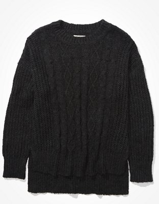 AE Cable Knit Crew Neck Sweater