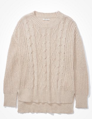 AE Cable Knit Crew Neck Sweater