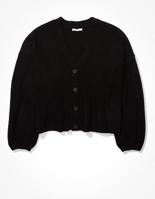 Женские кардиганы American Eagle AE Cropped Balloon Sleeve Button Up Cardigan — фото 3
