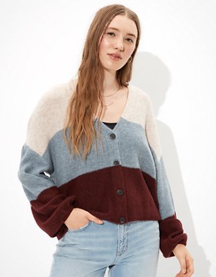 balloon sleeve cropped cardigan