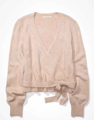 AE Dreamspun Wrap Front V-Neck Sweater