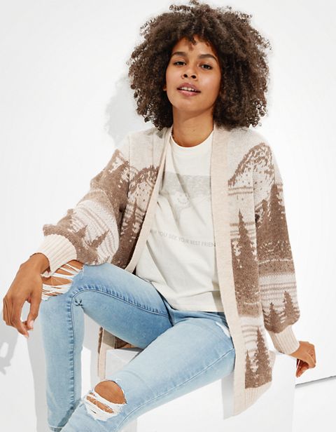 Женские кардиганы American Eagle AE Oversized Wilderness Cardigan